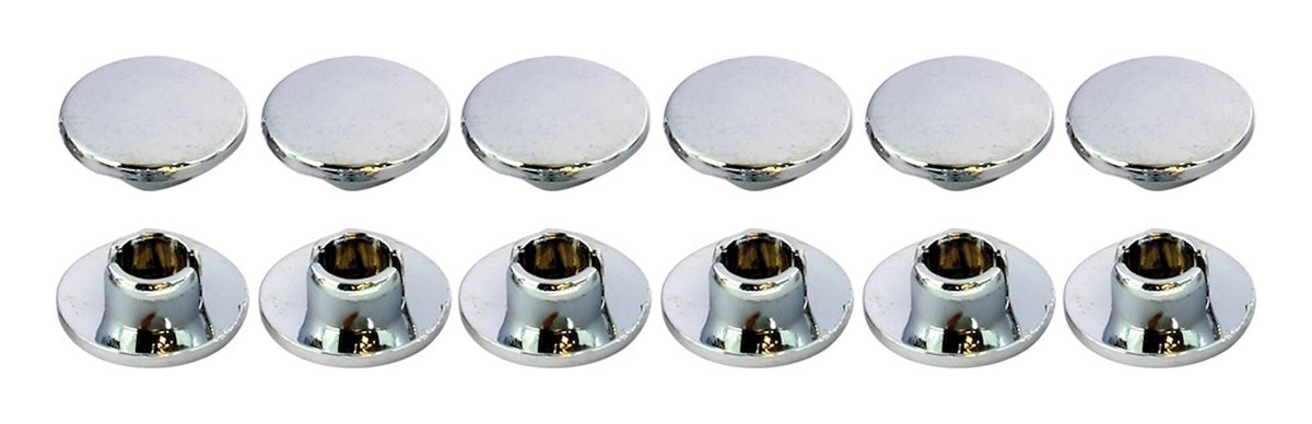Bike It Chrome Effect Motorcycle Allen Bolt Caps M10 Pack of 12