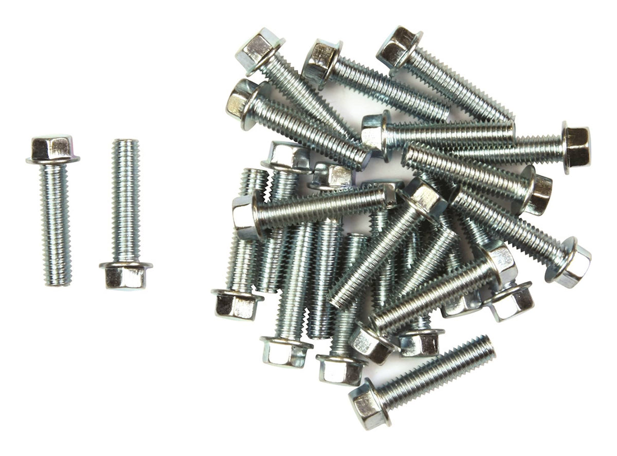 Bike It M6 x 25mm Carbon Steel Motorcycle Flange Bolts Pack of 25