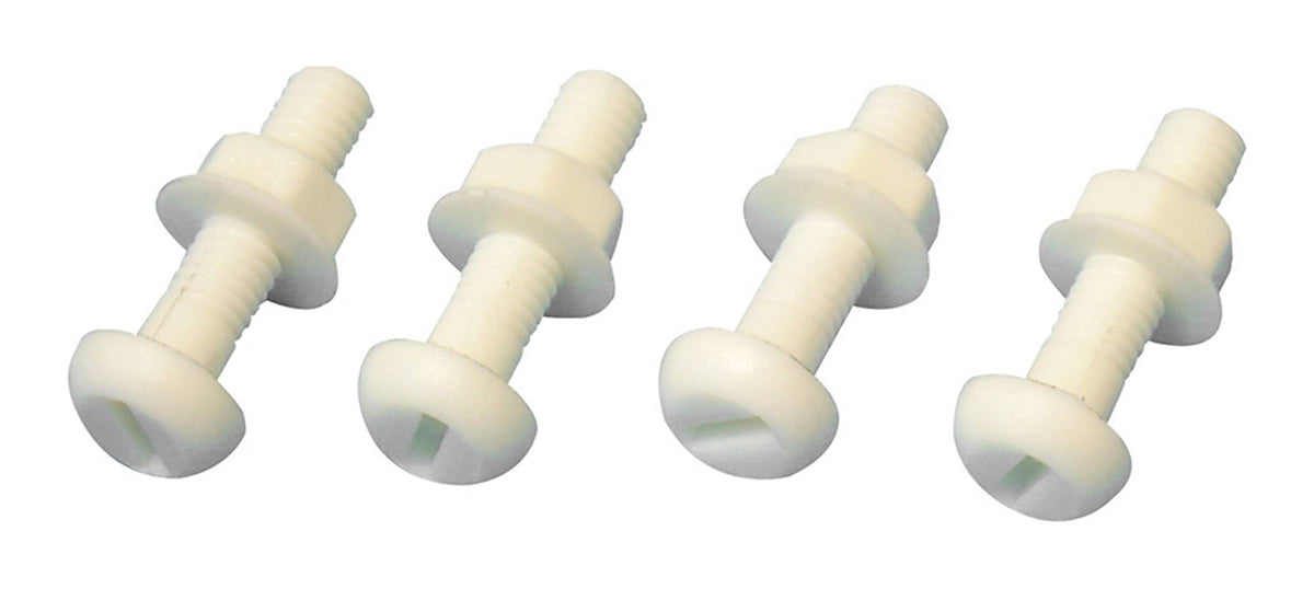 Bike It White Motorcycle Number Plate Bolts and Nuts Pack of 50 - Beedspeed