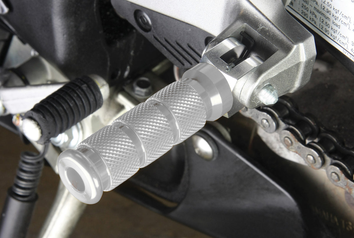 Bike It Suzuki Pillion Motorcycle Round Footpegs Chrome