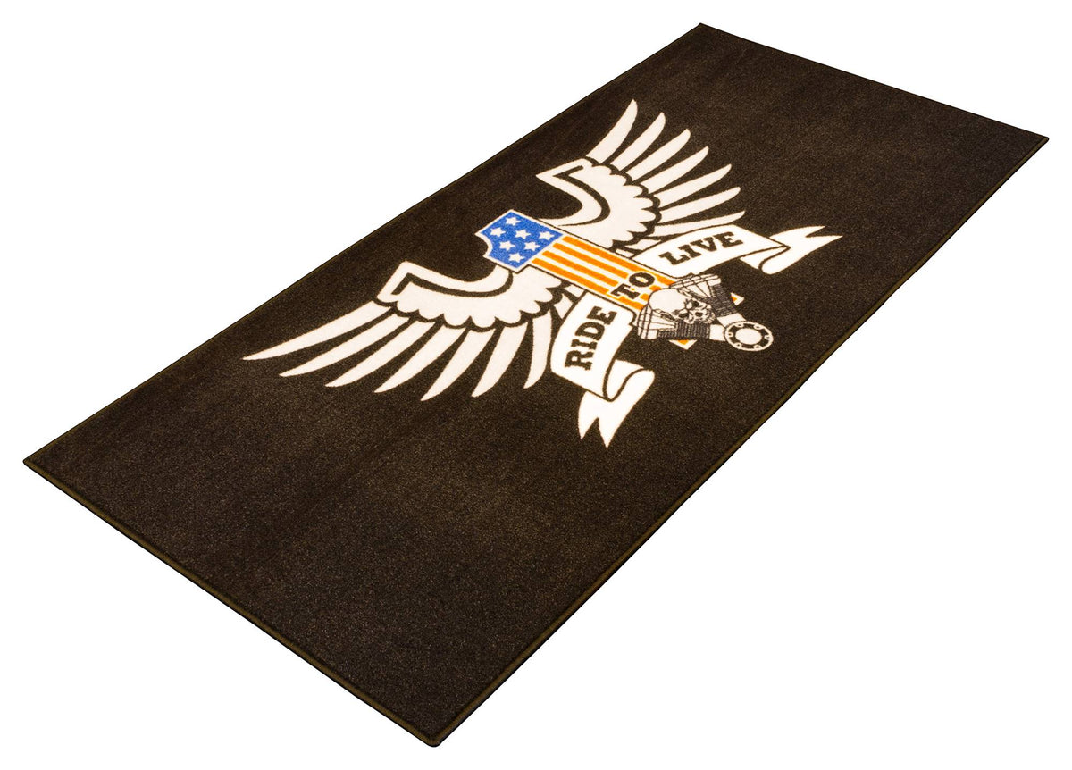 BikeTek Series 3 American Eagle Live To Ride Garage Mat 190x80cm