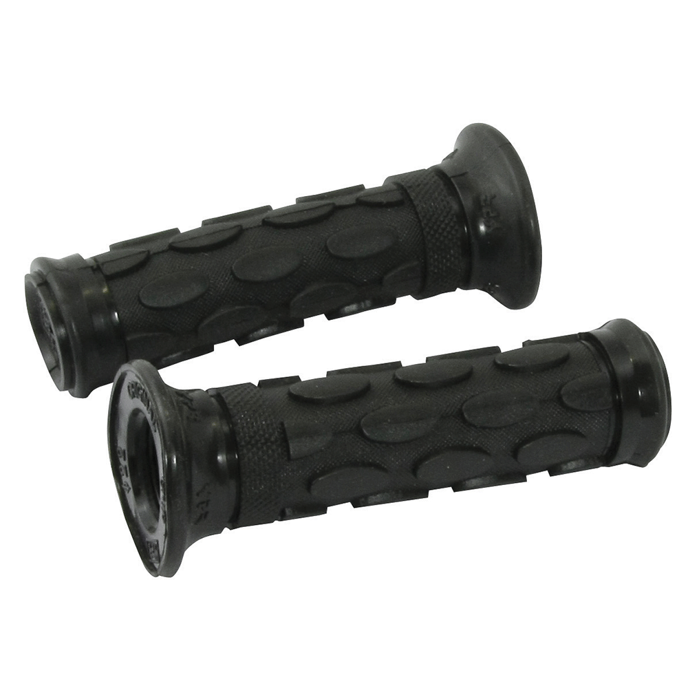 Bike It YPR Racing Raised Oval Motorcycle Handlebar Grips Black