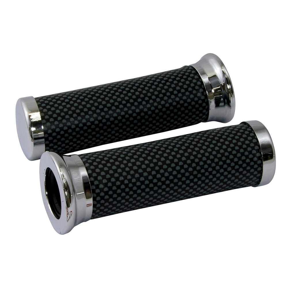 Bike It Carbon Look Motorcycle Handlebar Grips 135mm