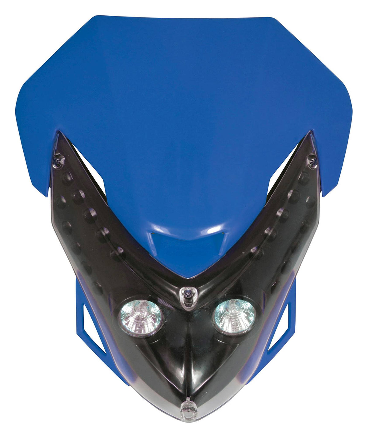 Universal Motorcycle Spectre Fairing Headlight Blue Streetfighter Style
