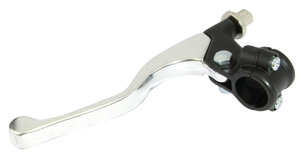 Bike It Universal Short Chrome Motorcycle Clutch Lever Black Perch