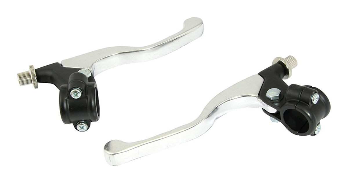 Bike It Universal Short Chrome Motorcycle Lever Assembly Black