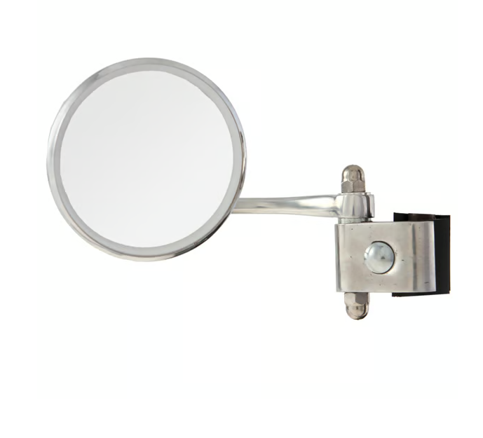 Vespa Lambretta Scooter Royal Alloy Scomadi Stadium Legshield Mirror Folding Type Round - Left Hand