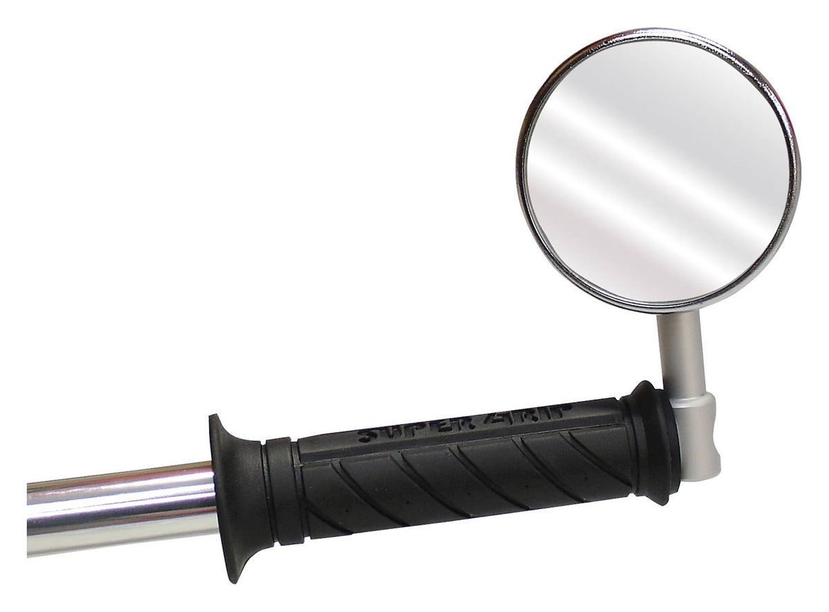 Bike It Universal Bar End Mirror Black Alloy Stem Motorcycle Road MX