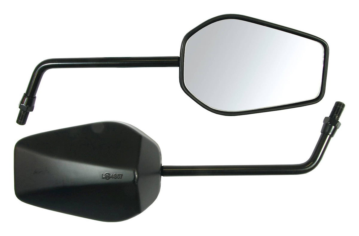 Bike It Black Universal Motorcycle Mirrors 10mm Thread Replacement #U022