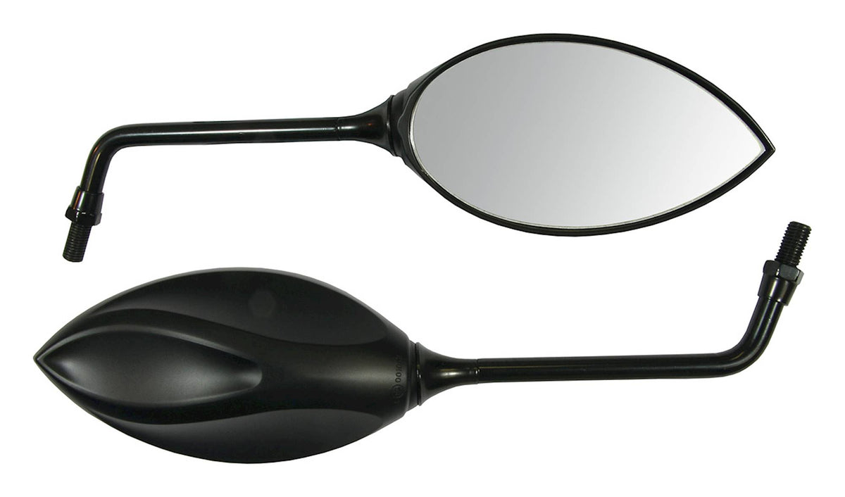 Bike It Black Universal Motorcycle Mirrors 10mm Thread Replacement #U023