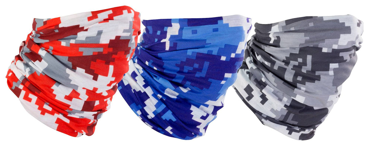 Bike It Neck Tube Triple Pack Urban Digi Camo Motorcycle MX Adventure