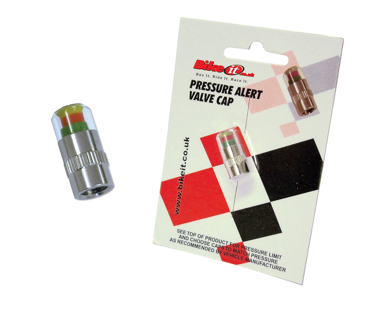 Bike It Pressure Alert Valve Cap 29-30 PSI Motorcycle Tyre Monitor