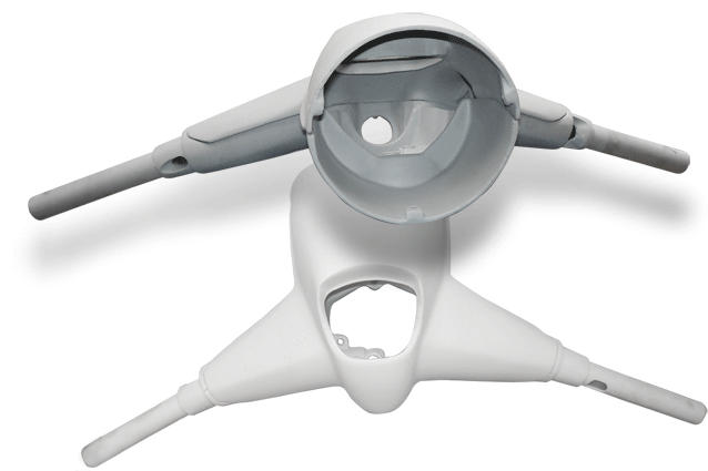 Lambretta Series 3 Li Headset Handlebar Complete - None Chrome Ring Models