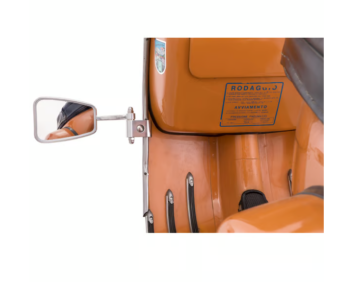 Vespa Lambretta Scooter Royal Alloy Scomadi Stadium Legshield Mirror Folding Type Stadium - Left Hand Side