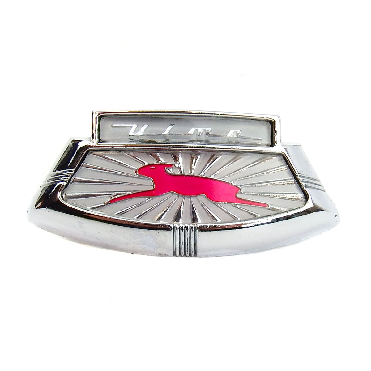 Lambretta - Badge - Horncover Badge - ULMA - White & White