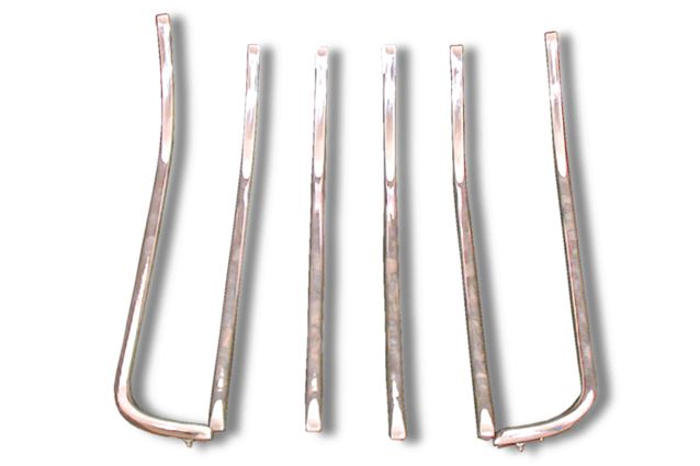 Vespa 150 Super Sprint VLB VBC 6 Piece Floor Runner Kit - Polished Stainless Steel