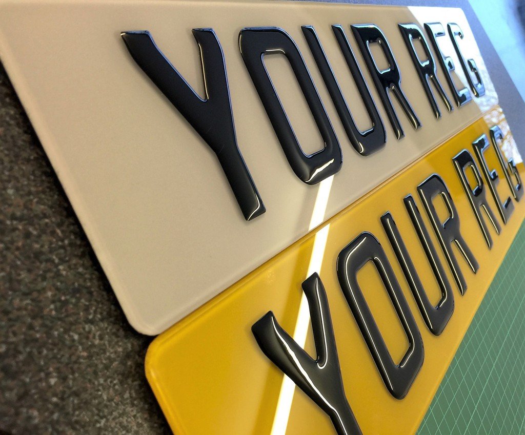 3D Gel Car Registration Road Legal Number Plates