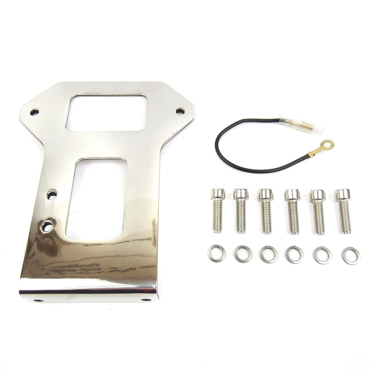 Lambretta Series 1-2 Li TV CDI & Regulator Mounting Kit - Polished Stainless Steel