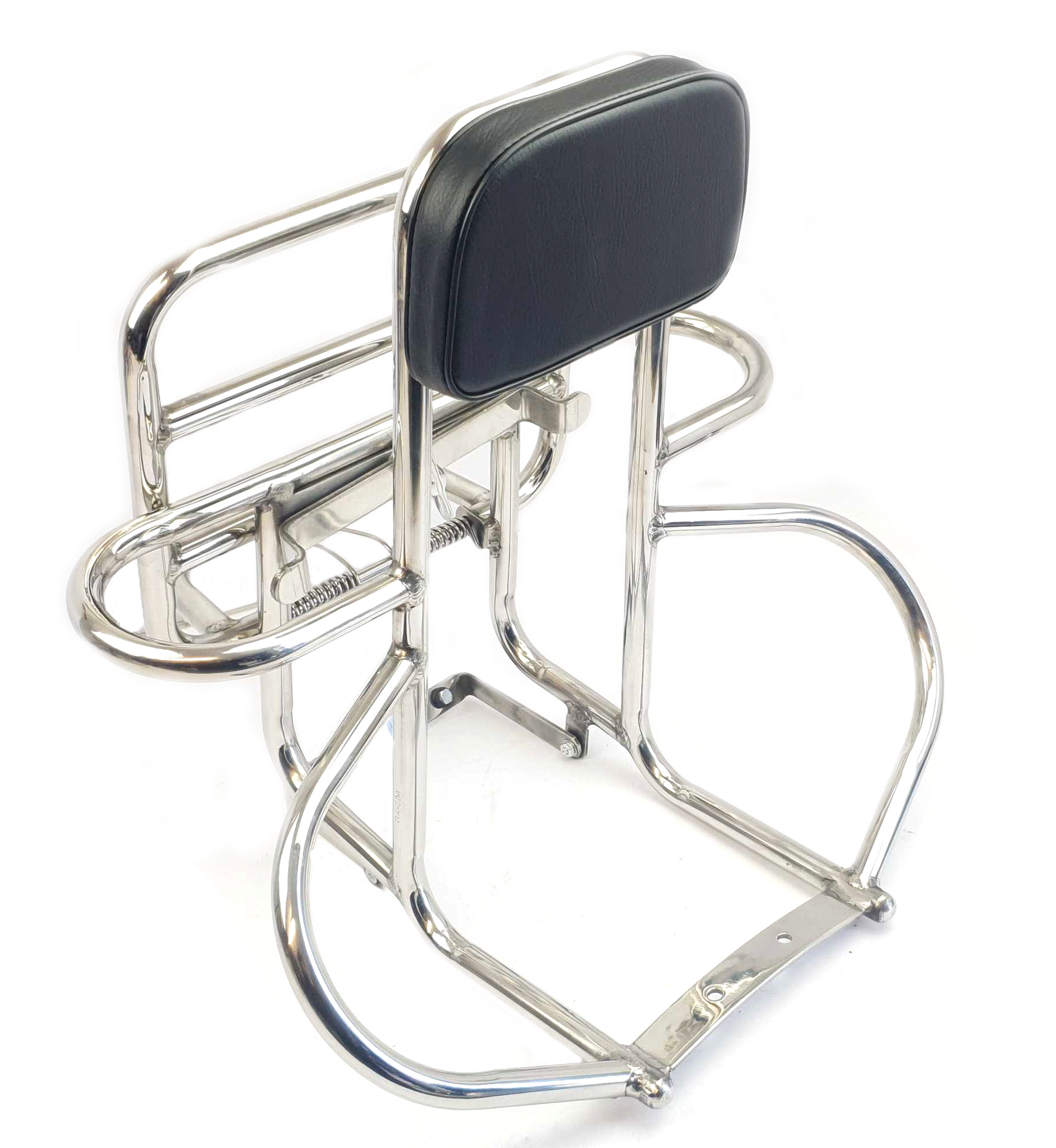 Lambretta Series 1 2 Li TV 4 in 1 Rear Carrier - Polished Stainless Steel