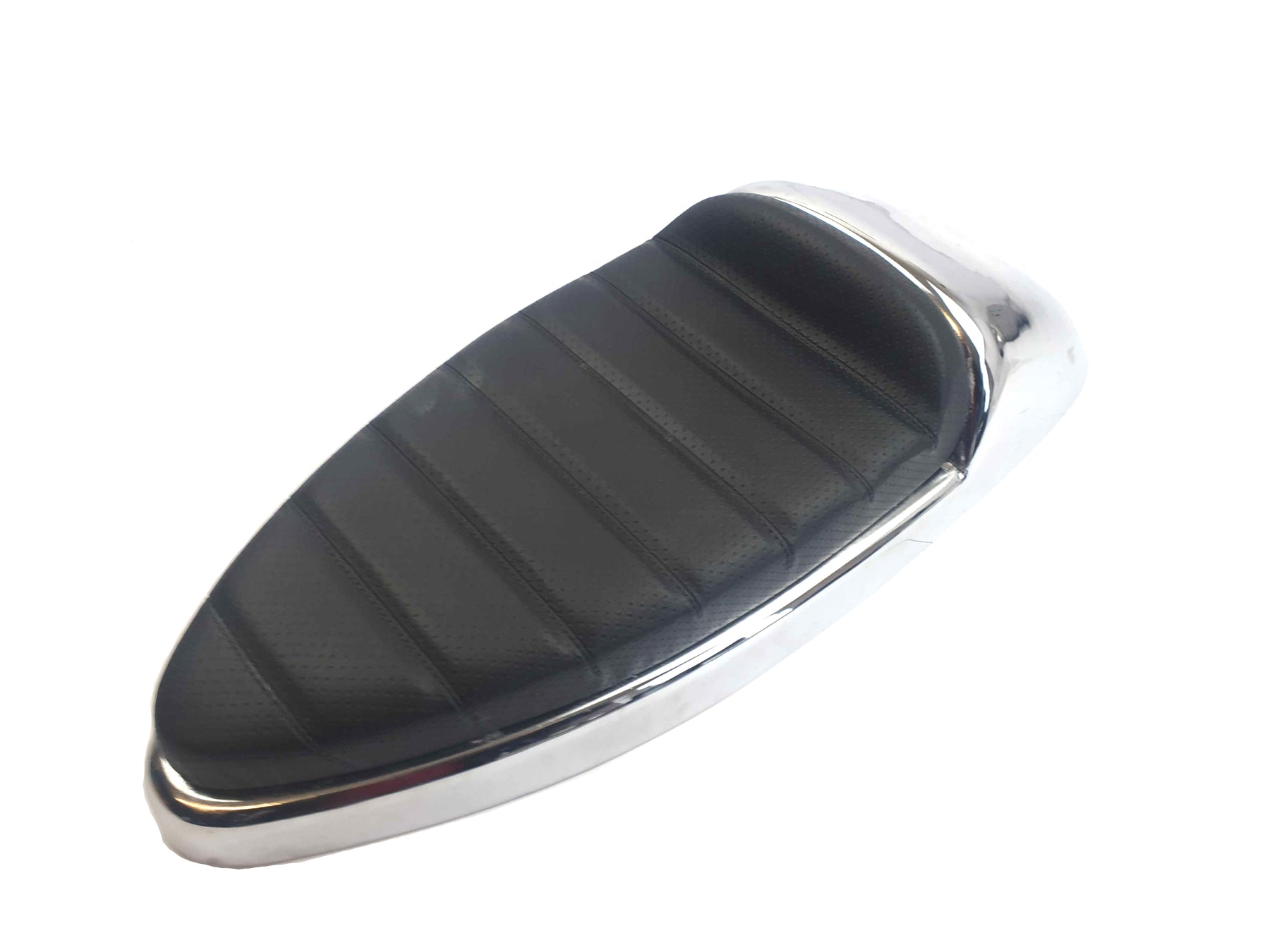 Vespa PX PE T5 Classic Single Race Seat - Chrome Metal Base - Made To Order Custom Colours