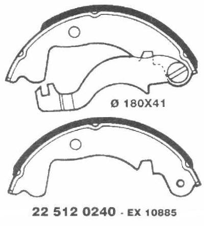 Brake Shoes 22 512 0240 - Beedspeed