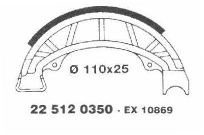 Brake Shoes 22 512 0350 - Beedspeed