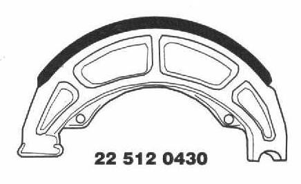 Brake Shoes 22 512 0430 - Beedspeed