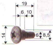 Fastener - Body Screw (12 185 6090)