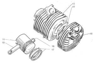 Lambretta - Barrel / Piston And Head 175cc Kit - Stage 4