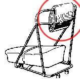 Backrest - Replacement Pad For Flip Over - Button Up Type