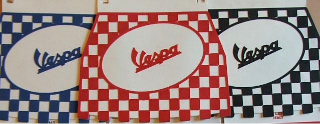 Mudflap - Chequered - Vespa - Blue - Pressed