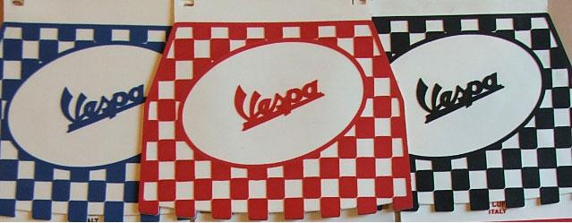 Mudflap - Chequered - Vespa - Black - Pressed