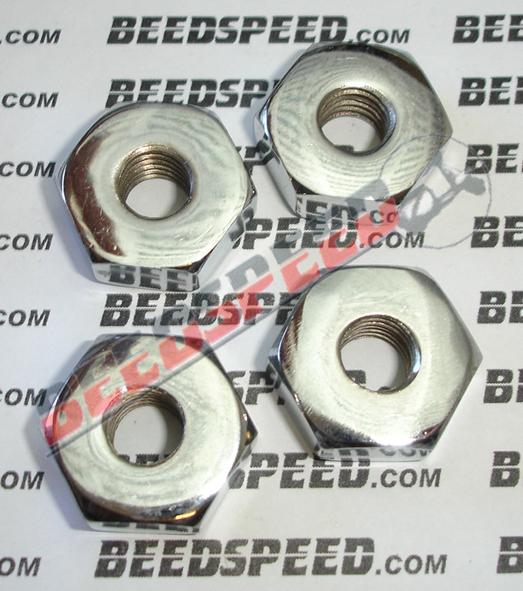 Fastener - Nut - M10 - Hub - VBB - Chrome - Four Pack