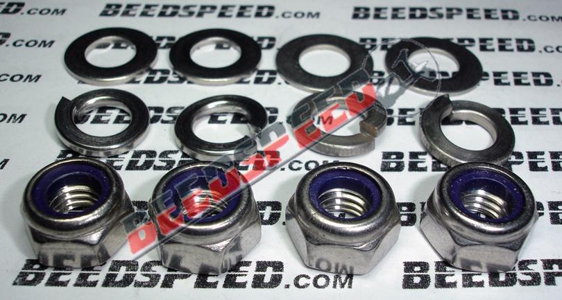Lambretta - Spare Wheel Rim - Fixing Kit - Nylock Nut Type -