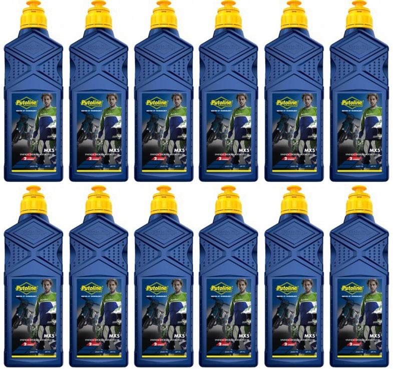 Oil - Putoline - MX5 Fully Synthetic Two Stroke - Pre Mix - 1 Litre - Box of/12 Pack