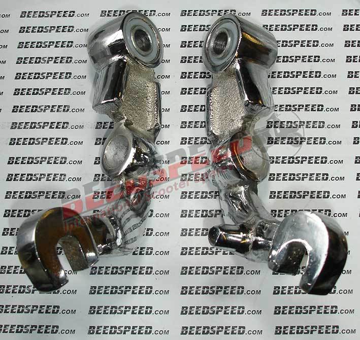 Lambretta - Fork Links - Drum / Outboard - With Dampers - Shallow - Chrome