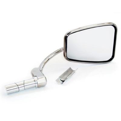 Mirror - Handle Bar Folding Type - Stadium Shape - Left Or Right - Polished S/S