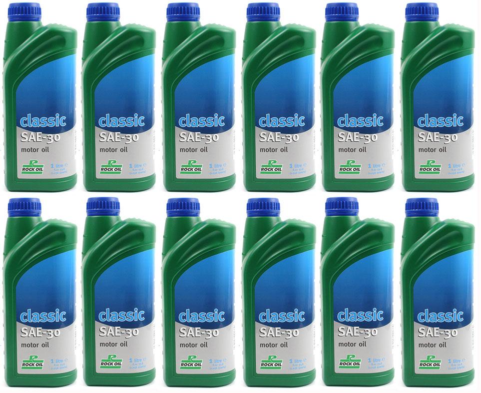 Oil - Rock Oil - Gearbox Classic 30/SAE 30 - Vespa - 1 Litre - Box/12 Pack