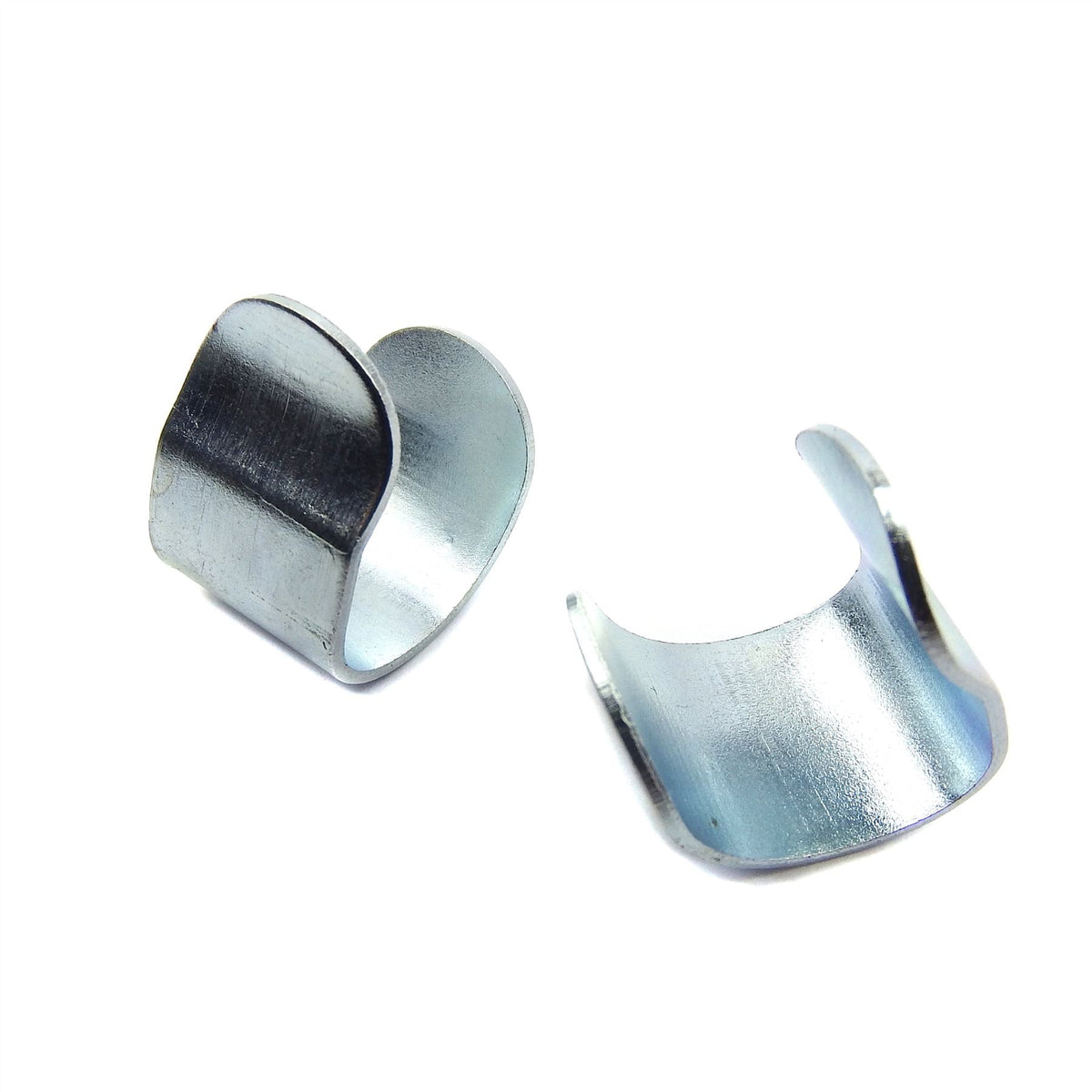 Vespa PX PE T5 V50 Prim PK SIP Legshield Beading Rubber Clip Pair - Silver