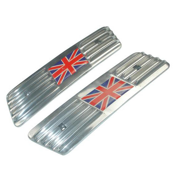 Lambretta GP Polished Side Panel Grills Union Jack British Flag