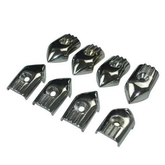 Lambretta GP Floor Runner Rubber End Caps Set Chrome