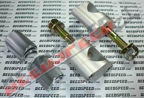 Handlebar Risers/Clamps - 22mm - Silver - For 7/8ths Bars