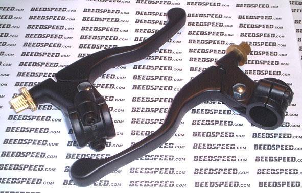 Lever - Handlebar Levers for Motorcycle Bars - Short - Black