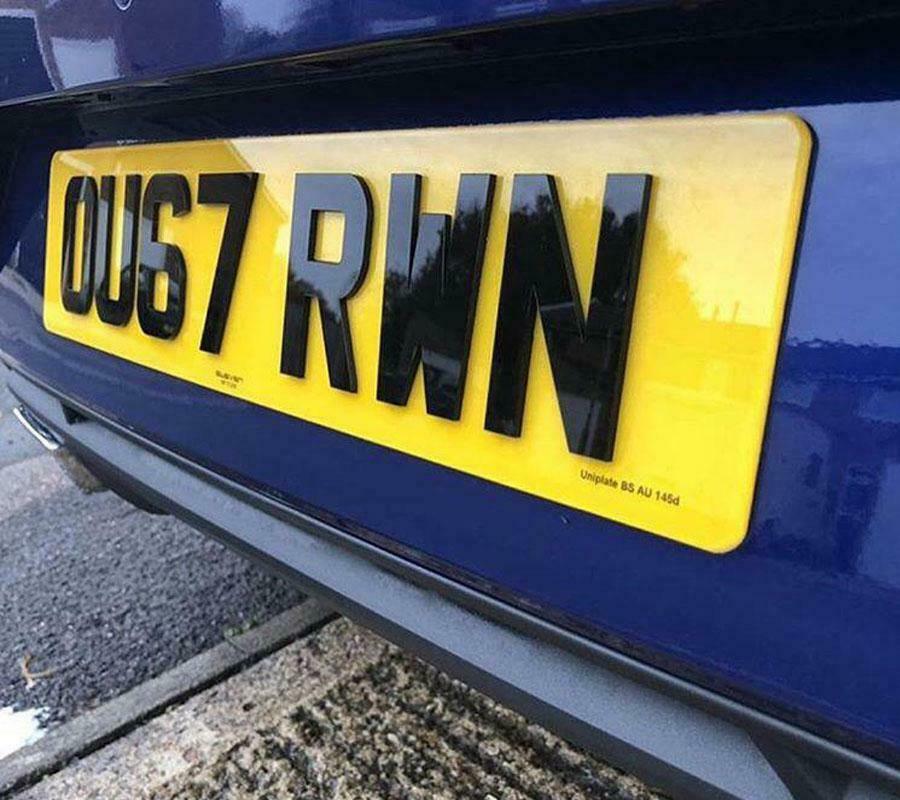 4D Car Registration Road Legal Number Plates - Pair