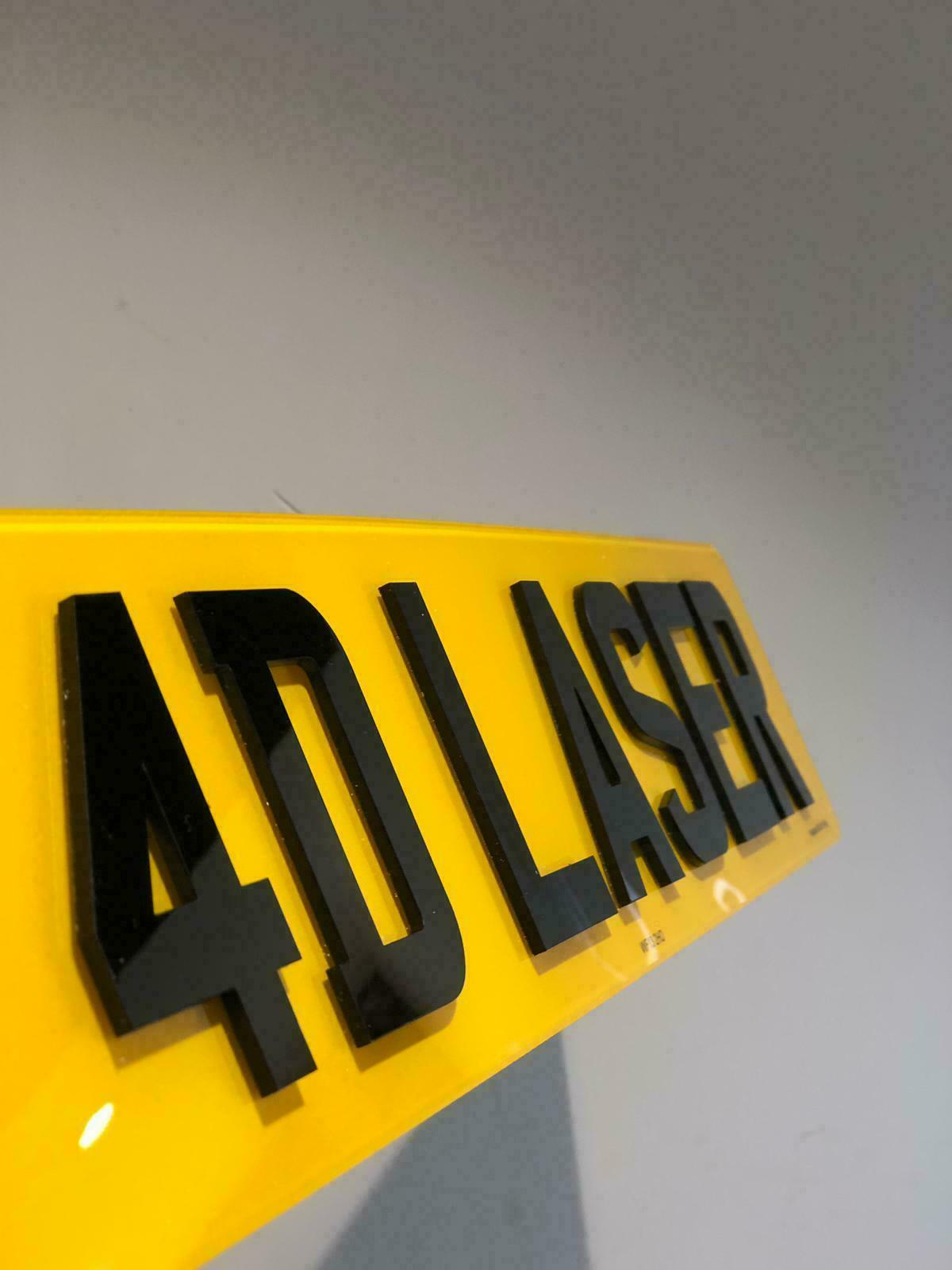 4D Car Registration Road Legal Number Plates - Pair