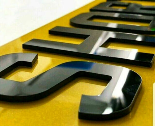 4D Car Registration Road Legal Number Plates - Pair