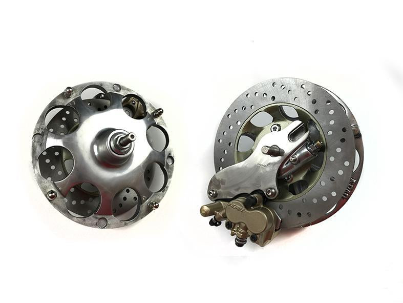 Lambretta - OutBoard Front Disc Kit Complete - Billet Pepperpot Type - Primered