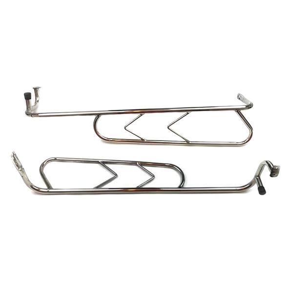 Lambretta Series 1 2 Li TV Rear Crash Bars Florida Style Fish Tail - Polished Stainless Steel