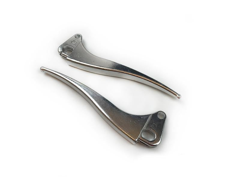 Vespa - Chrome Handle Bar Levers - No Ball End - Sprint, Rally, GS, V50