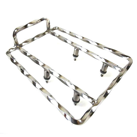Lambretta Series 3 Li GP SX TV Twisted Rear Sprint Rack - Polished Stainless Steel